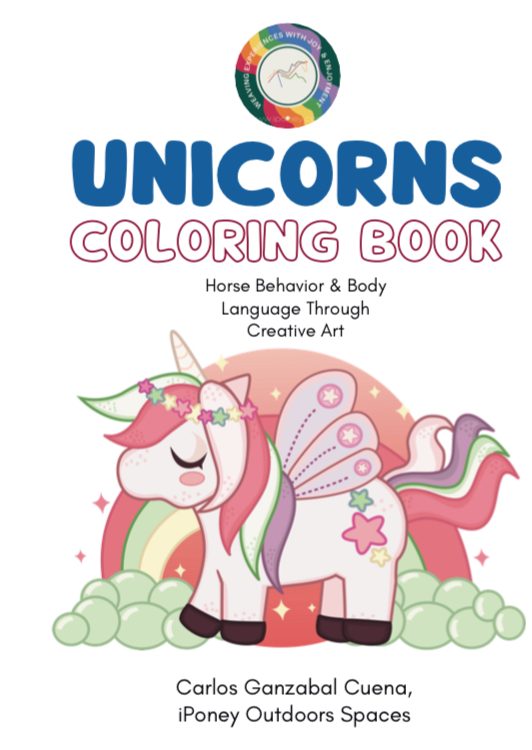 Unicorn colouring book for horses